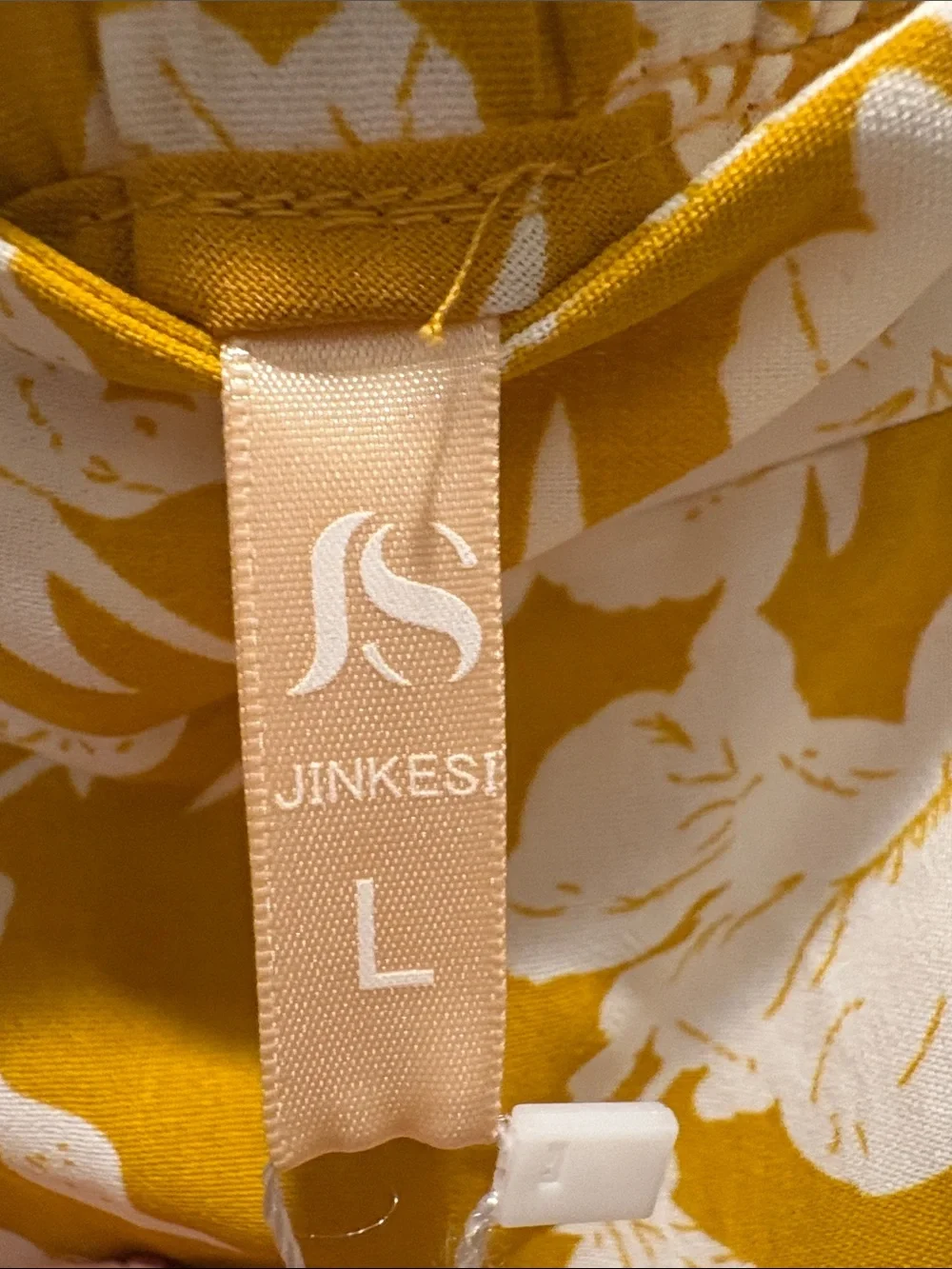High-Low Floral Midi Skirt in Mustard Yellow